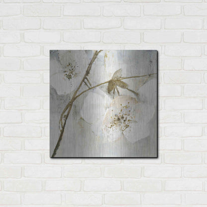 Luxe Metal Art 'Elegance II Greige' by Albena Hristova, Metal Wall Art,24x24