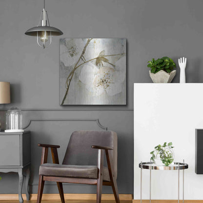 Luxe Metal Art 'Elegance II Greige' by Albena Hristova, Metal Wall Art,24x24