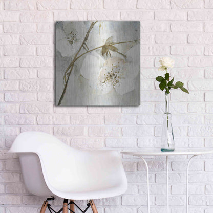 Luxe Metal Art 'Elegance II Greige' by Albena Hristova, Metal Wall Art,24x24
