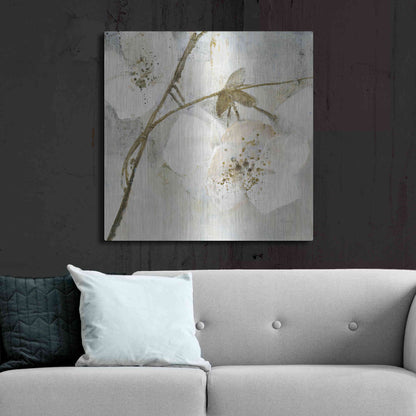 Luxe Metal Art 'Elegance II Greige' by Albena Hristova, Metal Wall Art,36x36
