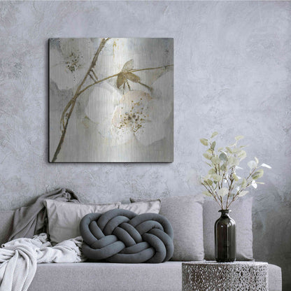 Luxe Metal Art 'Elegance II Greige' by Albena Hristova, Metal Wall Art,36x36