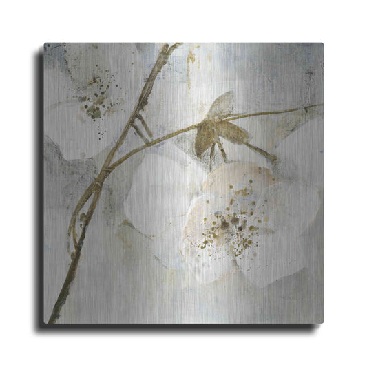 Luxe Metal Art 'Elegance II Greige' by Albena Hristova, Metal Wall Art