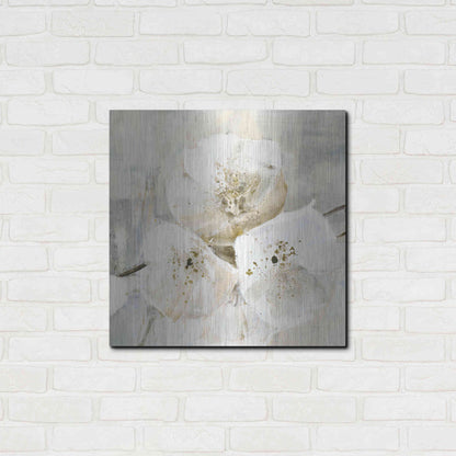 Luxe Metal Art 'Elegance III Greige' by Albena Hristova, Metal Wall Art,24x24