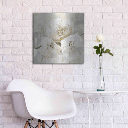 Luxe Metal Art 'Elegance III Greige' by Albena Hristova, Metal Wall Art,24x24