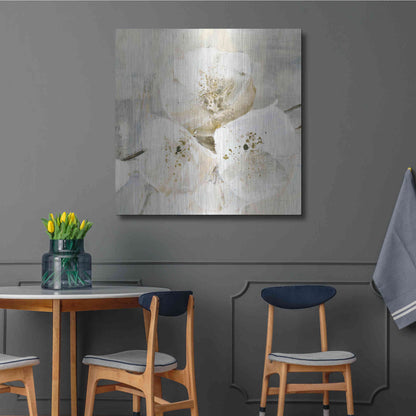 Luxe Metal Art 'Elegance III Greige' by Albena Hristova, Metal Wall Art,36x36
