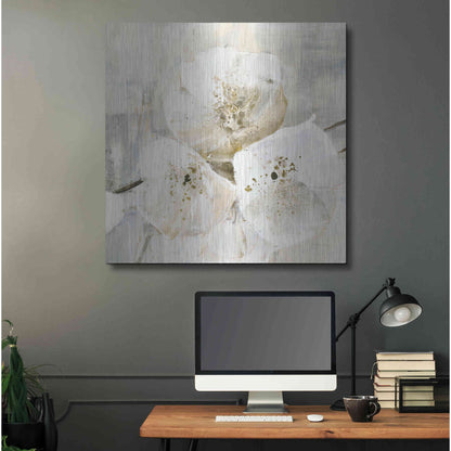 Luxe Metal Art 'Elegance III Greige' by Albena Hristova, Metal Wall Art,36x36
