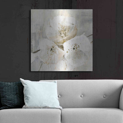 Luxe Metal Art 'Elegance III Greige' by Albena Hristova, Metal Wall Art,36x36