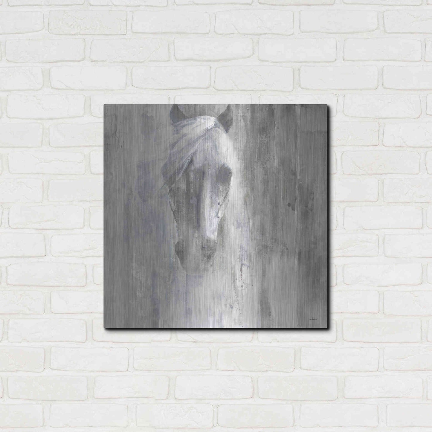 Luxe Metal Art 'Shadow Gray' by Albena Hristova, Metal Wall Art,24x24