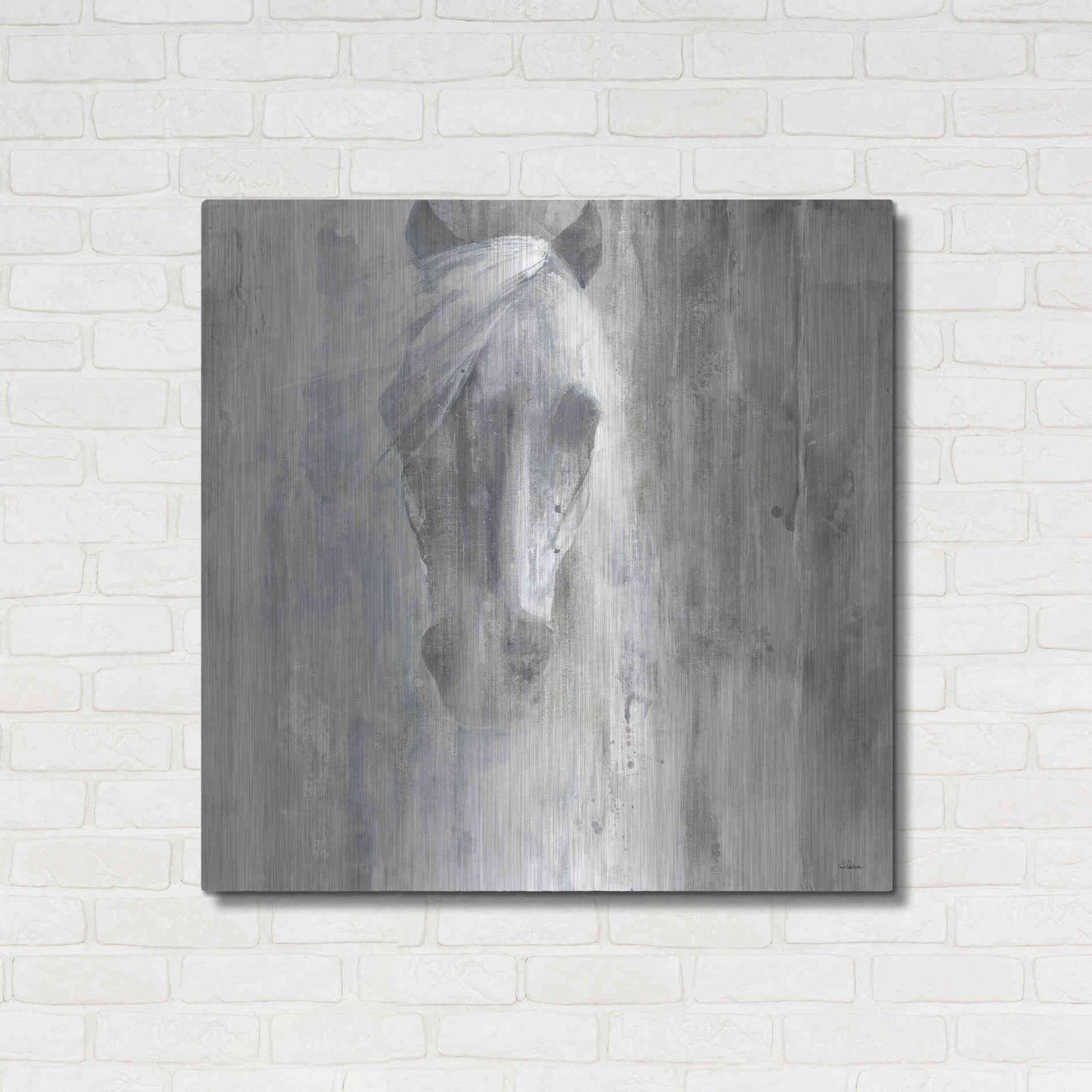 Luxe Metal Art 'Shadow Gray' by Albena Hristova, Metal Wall Art,36x36