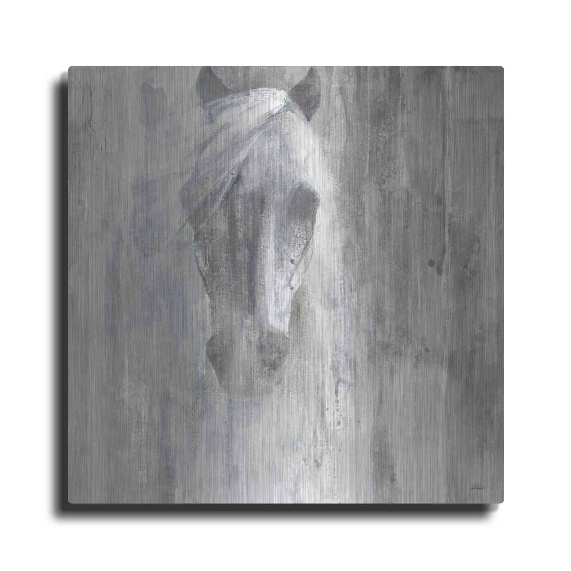 Luxe Metal Art 'Shadow Gray' by Albena Hristova, Metal Wall Art