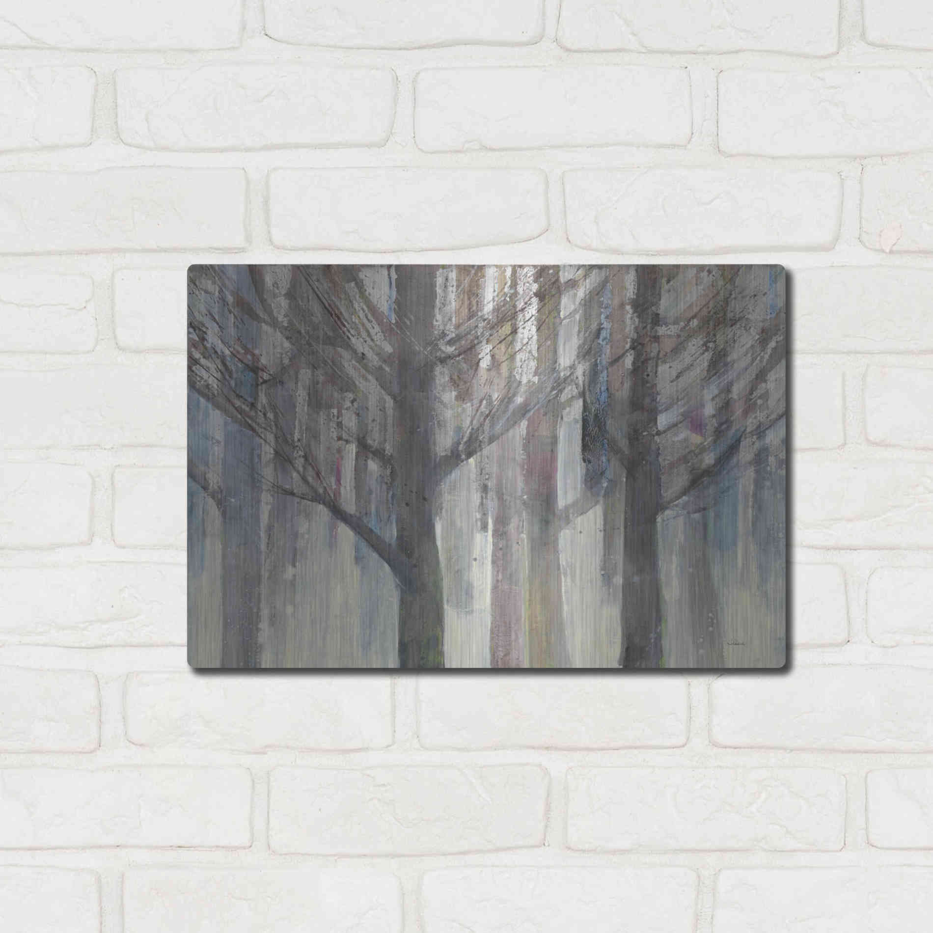 Luxe Metal Art 'Forest Light' by Albena Hristova, Metal Wall Art,16x12