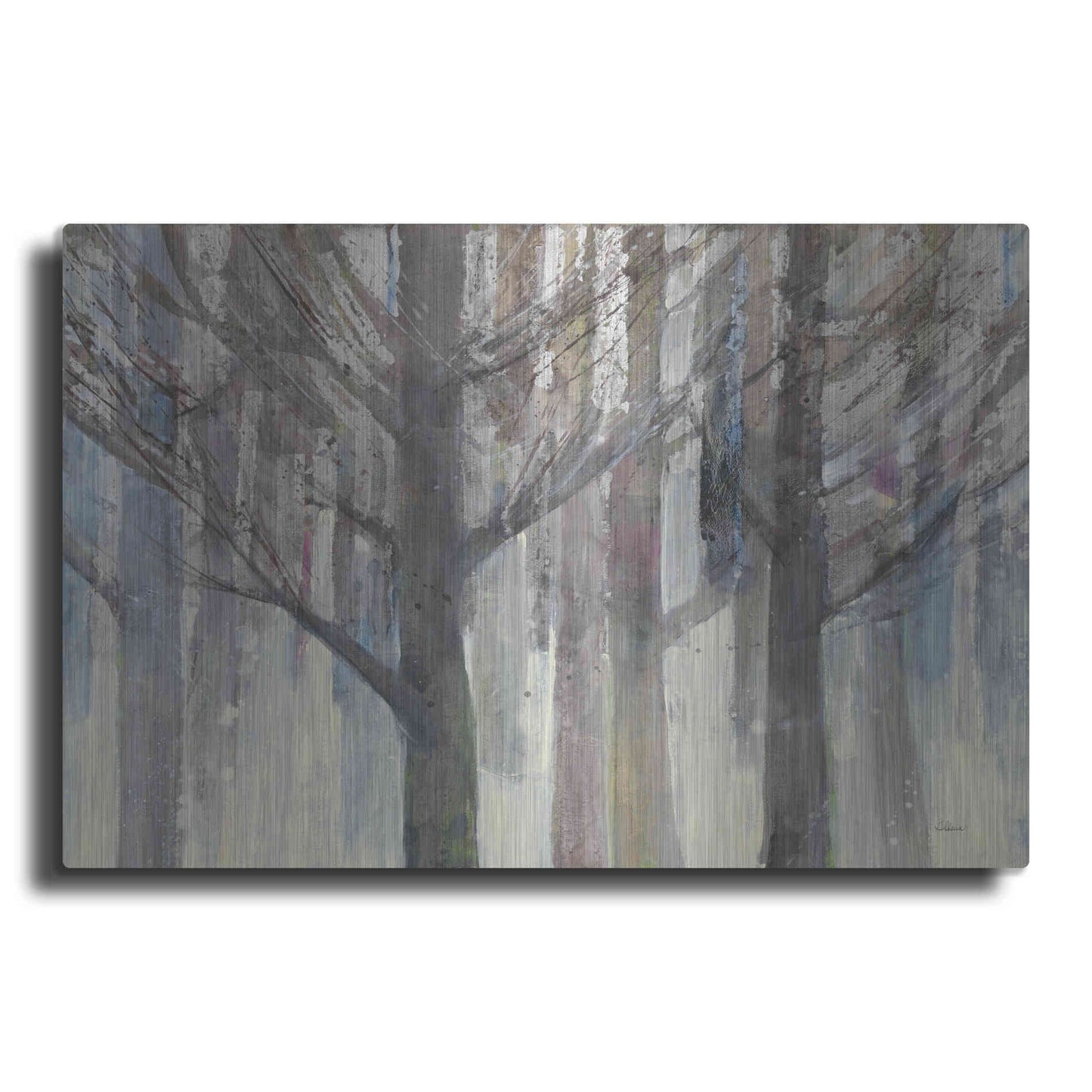 Luxe Metal Art 'Forest Light' by Albena Hristova, Metal Wall Art