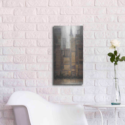 Luxe Metal Art 'Uptown City I' by Tim O'Toole, Metal Wall Art,12x24