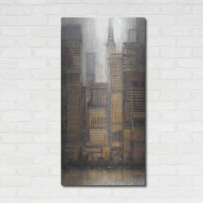Luxe Metal Art 'Uptown City I' by Tim O'Toole, Metal Wall Art,24x48