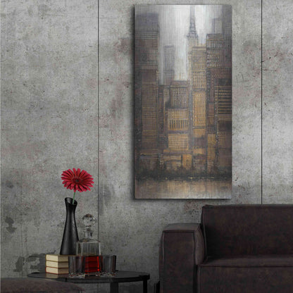 Luxe Metal Art 'Uptown City I' by Tim O'Toole, Metal Wall Art,24x48