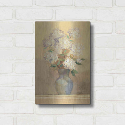 Luxe Metal Art 'Summer Hydrangea II Crop' by Albena Hristova, Metal Wall Art,12x16