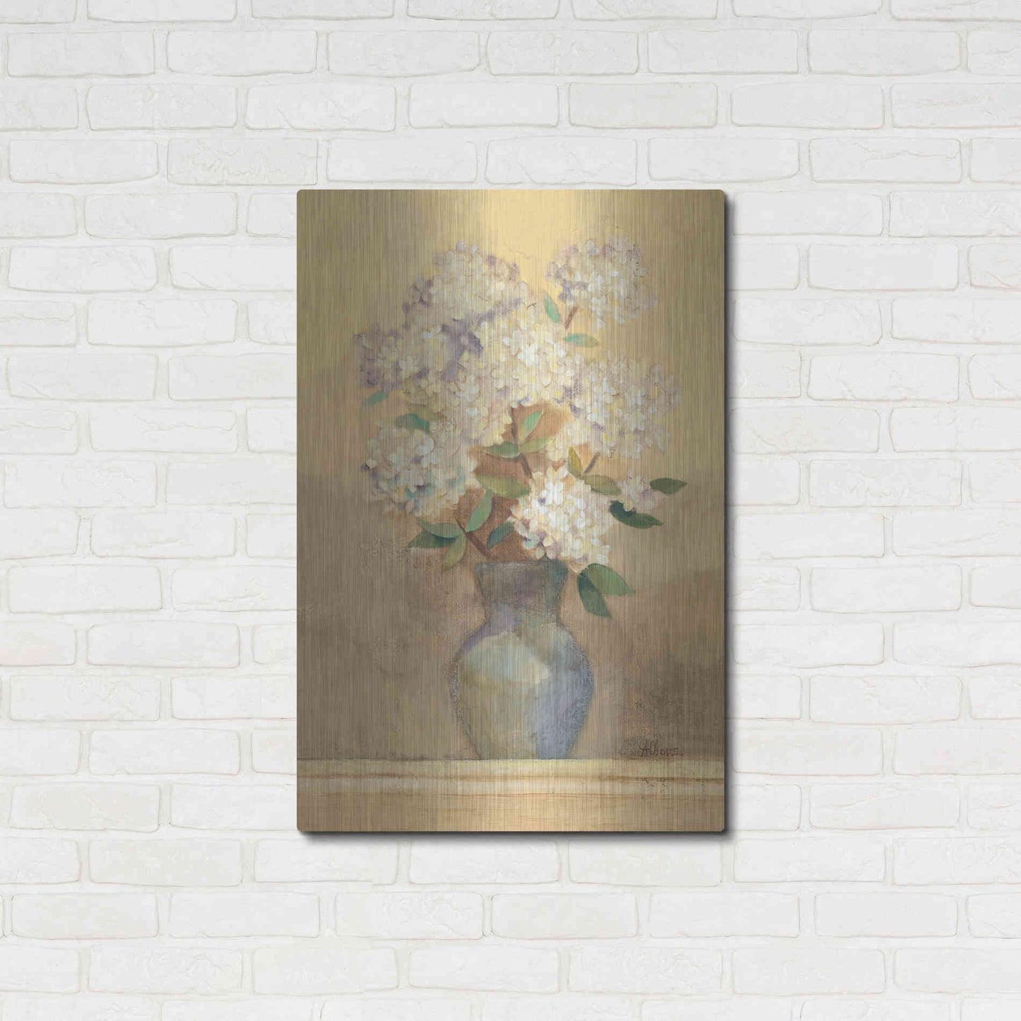 Luxe Metal Art 'Summer Hydrangea II Crop' by Albena Hristova, Metal Wall Art,24x36