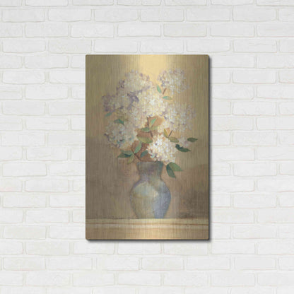 Luxe Metal Art 'Summer Hydrangea II Crop' by Albena Hristova, Metal Wall Art,24x36