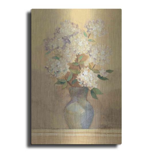 Luxe Metal Art 'Summer Hydrangea II Crop' by Albena Hristova, Metal Wall Art