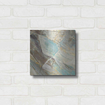 Luxe Metal Art 'Blue Water I' by Albena Hristova, Metal Wall Art,12x12