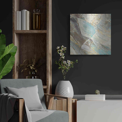 Luxe Metal Art 'Blue Water I' by Albena Hristova, Metal Wall Art,24x24