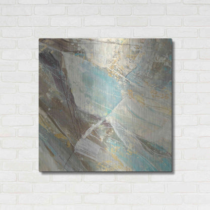 Luxe Metal Art 'Blue Water I' by Albena Hristova, Metal Wall Art,36x36