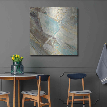 Luxe Metal Art 'Blue Water I' by Albena Hristova, Metal Wall Art,36x36