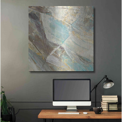 Luxe Metal Art 'Blue Water I' by Albena Hristova, Metal Wall Art,36x36