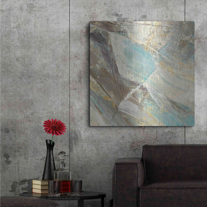 Luxe Metal Art 'Blue Water I' by Albena Hristova, Metal Wall Art,36x36
