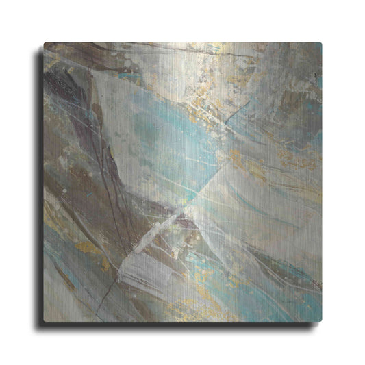 Luxe Metal Art 'Blue Water I' by Albena Hristova, Metal Wall Art