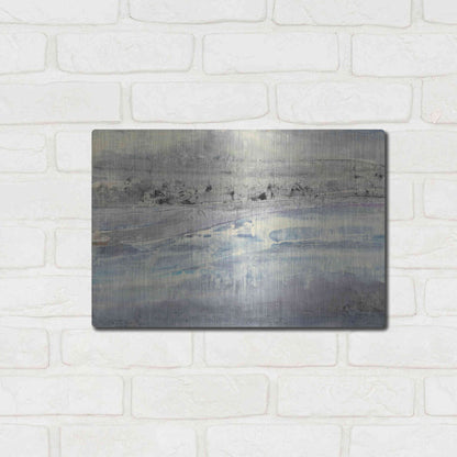 Luxe Metal Art 'Silver Horizon' by Albena Hristova, Metal Wall Art,16x12