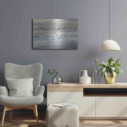 Luxe Metal Art 'Silver Horizon' by Albena Hristova, Metal Wall Art,24x16