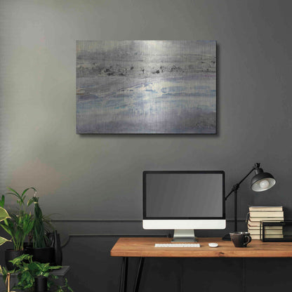 Luxe Metal Art 'Silver Horizon' by Albena Hristova, Metal Wall Art,36x24