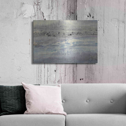 Luxe Metal Art 'Silver Horizon' by Albena Hristova, Metal Wall Art,36x24
