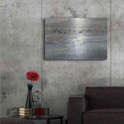 Luxe Metal Art 'Silver Horizon' by Albena Hristova, Metal Wall Art,36x24