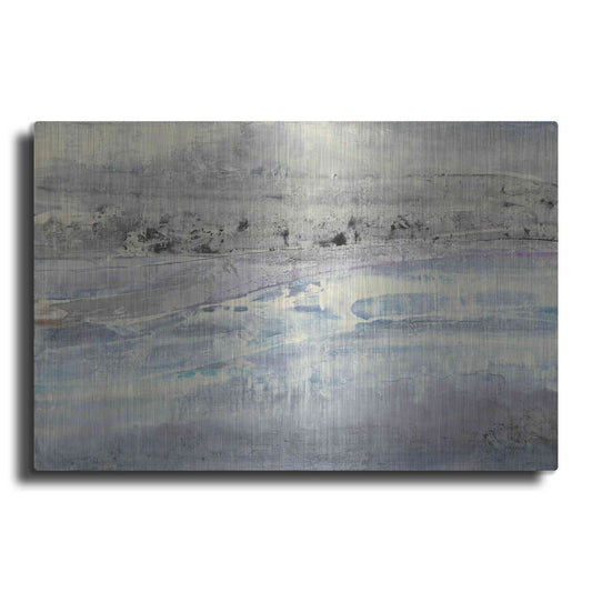 Luxe Metal Art 'Silver Horizon' by Albena Hristova, Metal Wall Art