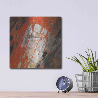 Luxe Metal Art 'Hot Lava' by Albena Hristova, Metal Wall Art,12x12