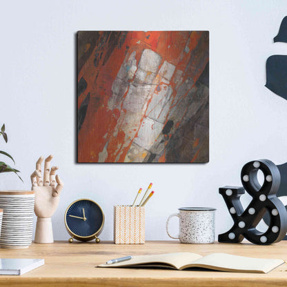 Luxe Metal Art 'Hot Lava' by Albena Hristova, Metal Wall Art,12x12