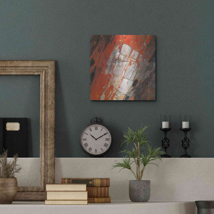 Luxe Metal Art 'Hot Lava' by Albena Hristova, Metal Wall Art,12x12