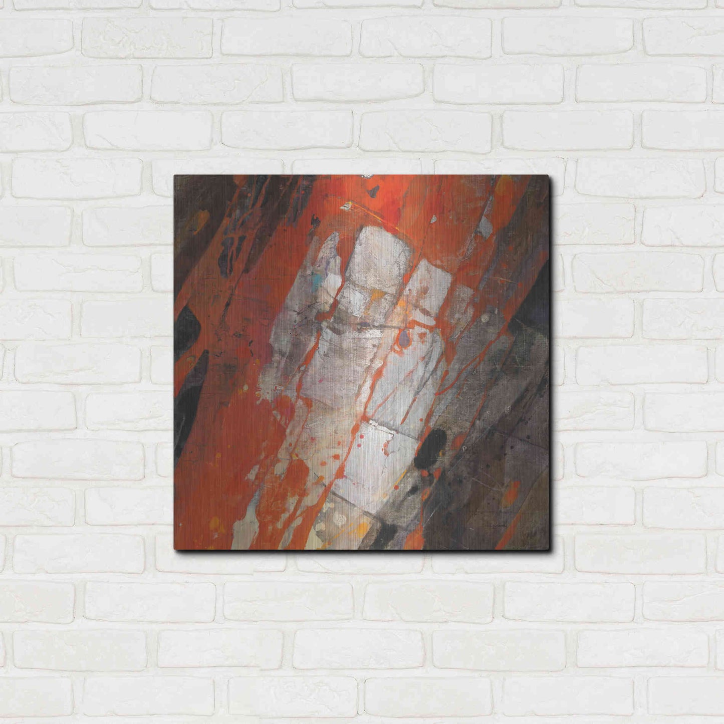 Luxe Metal Art 'Hot Lava' by Albena Hristova, Metal Wall Art,24x24