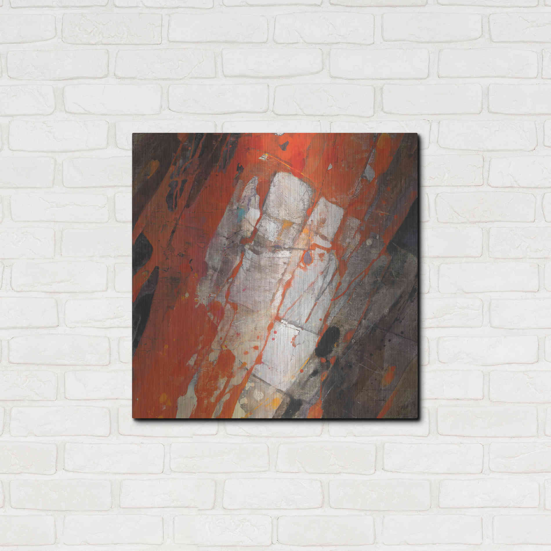 Luxe Metal Art 'Hot Lava' by Albena Hristova, Metal Wall Art,24x24