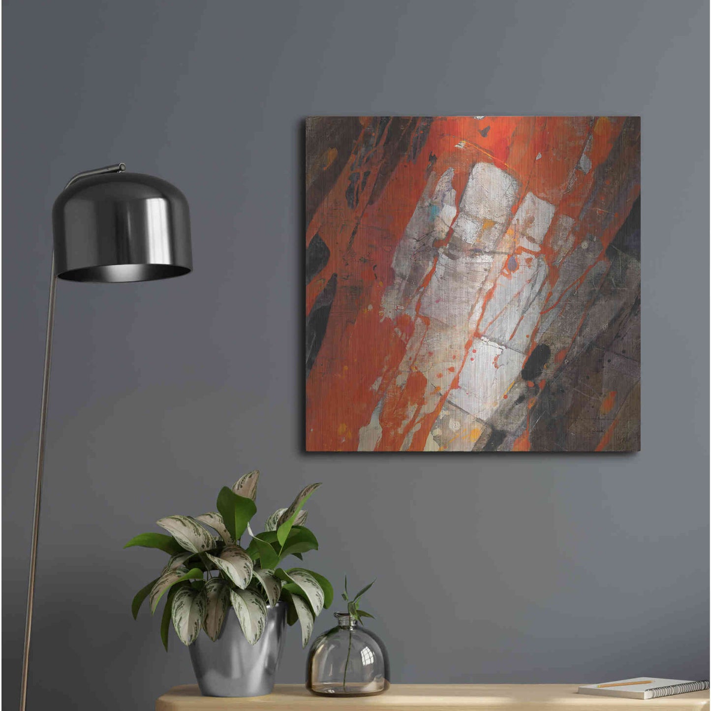 Luxe Metal Art 'Hot Lava' by Albena Hristova, Metal Wall Art,24x24