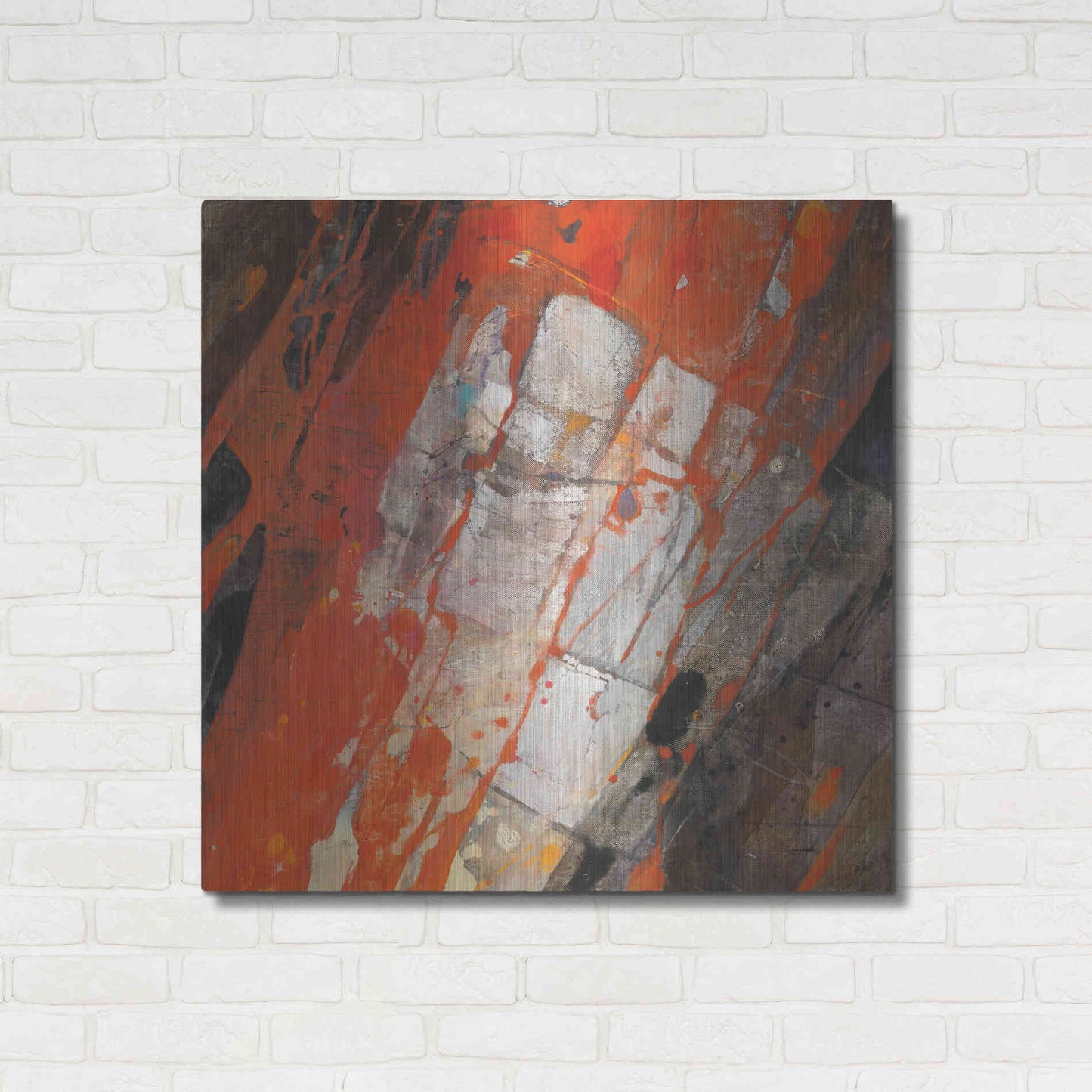 Luxe Metal Art 'Hot Lava' by Albena Hristova, Metal Wall Art,36x36