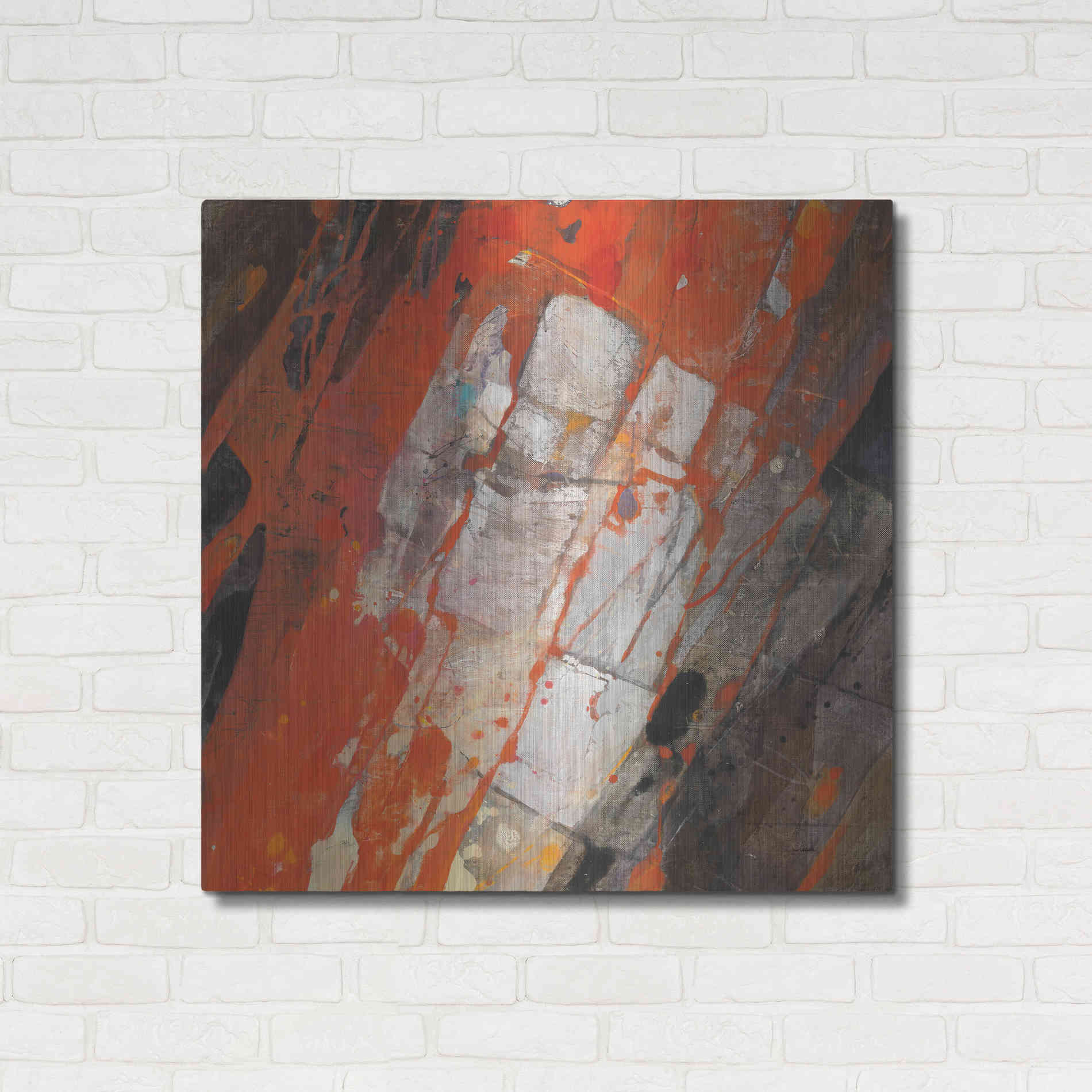 Luxe Metal Art 'Hot Lava' by Albena Hristova, Metal Wall Art,36x36