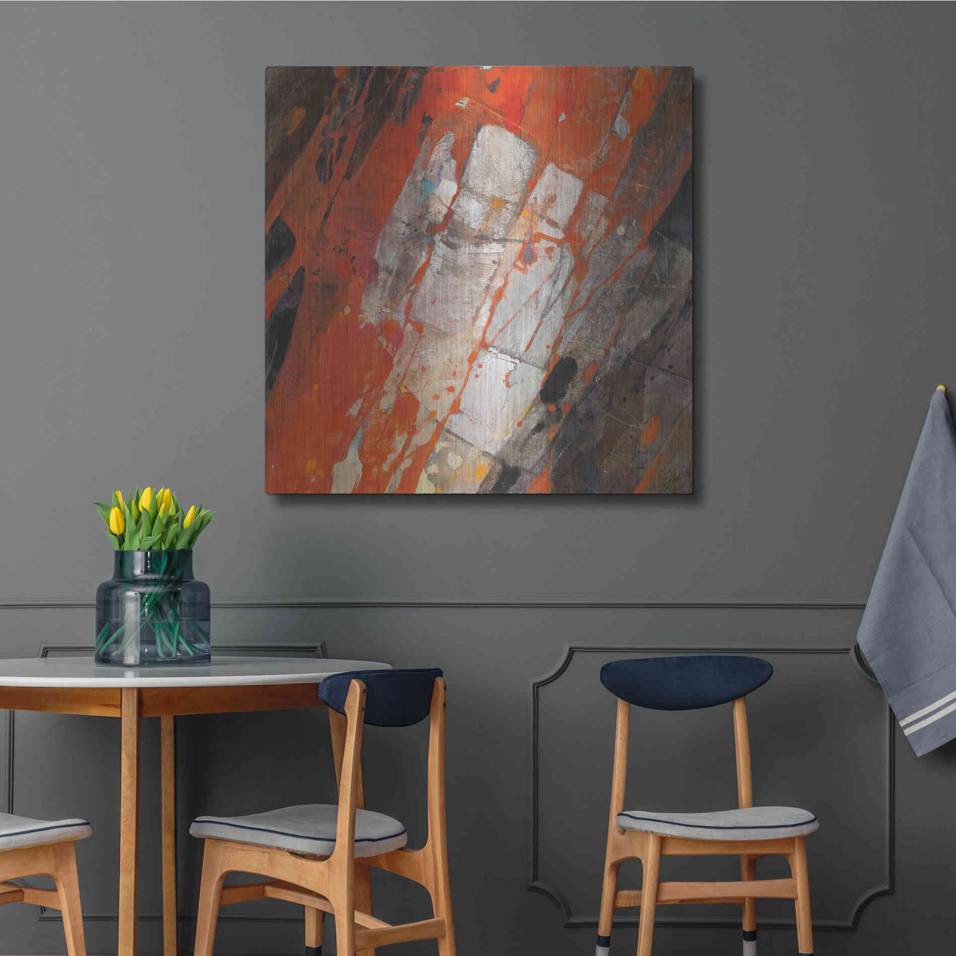 Luxe Metal Art 'Hot Lava' by Albena Hristova, Metal Wall Art,36x36