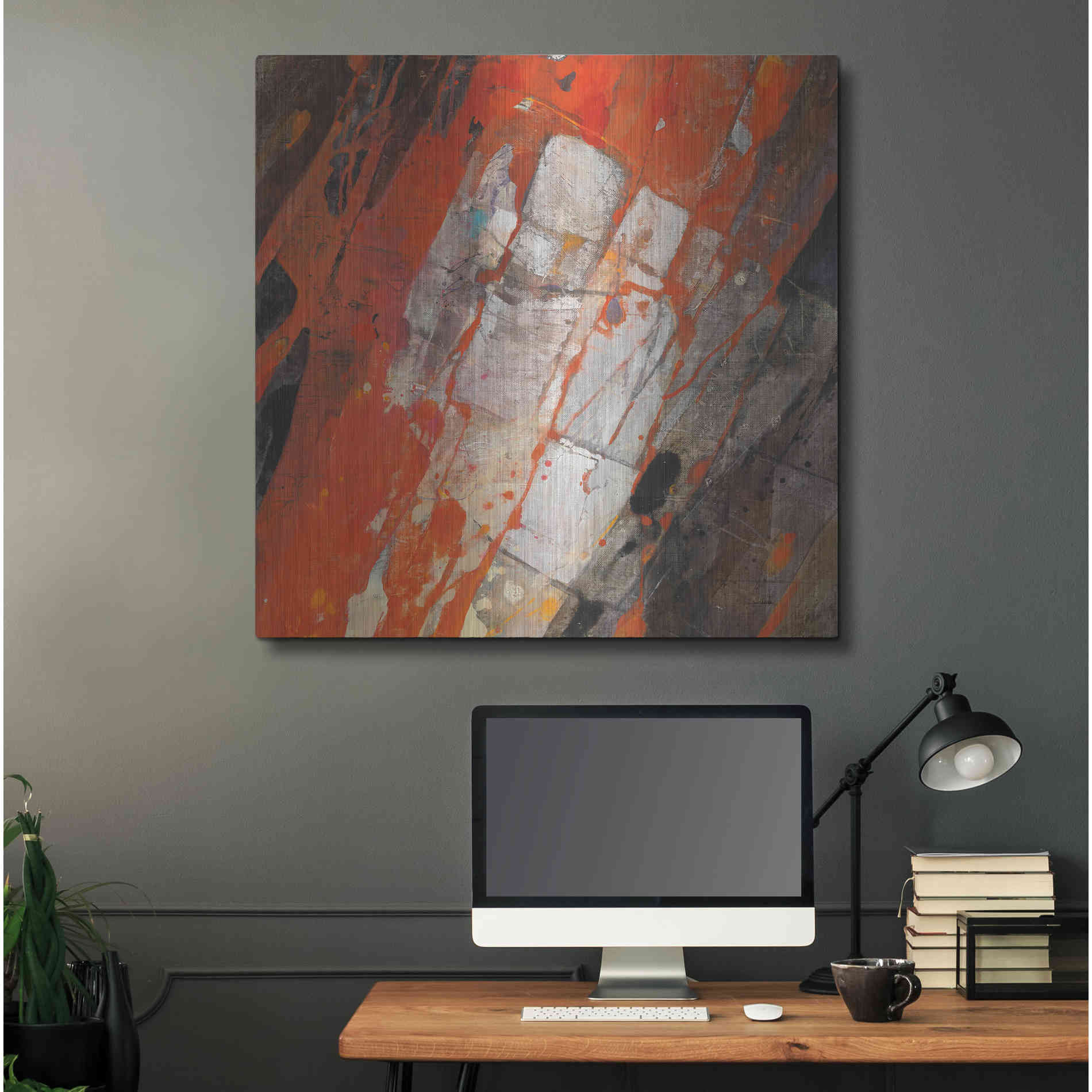 Luxe Metal Art 'Hot Lava' by Albena Hristova, Metal Wall Art,36x36