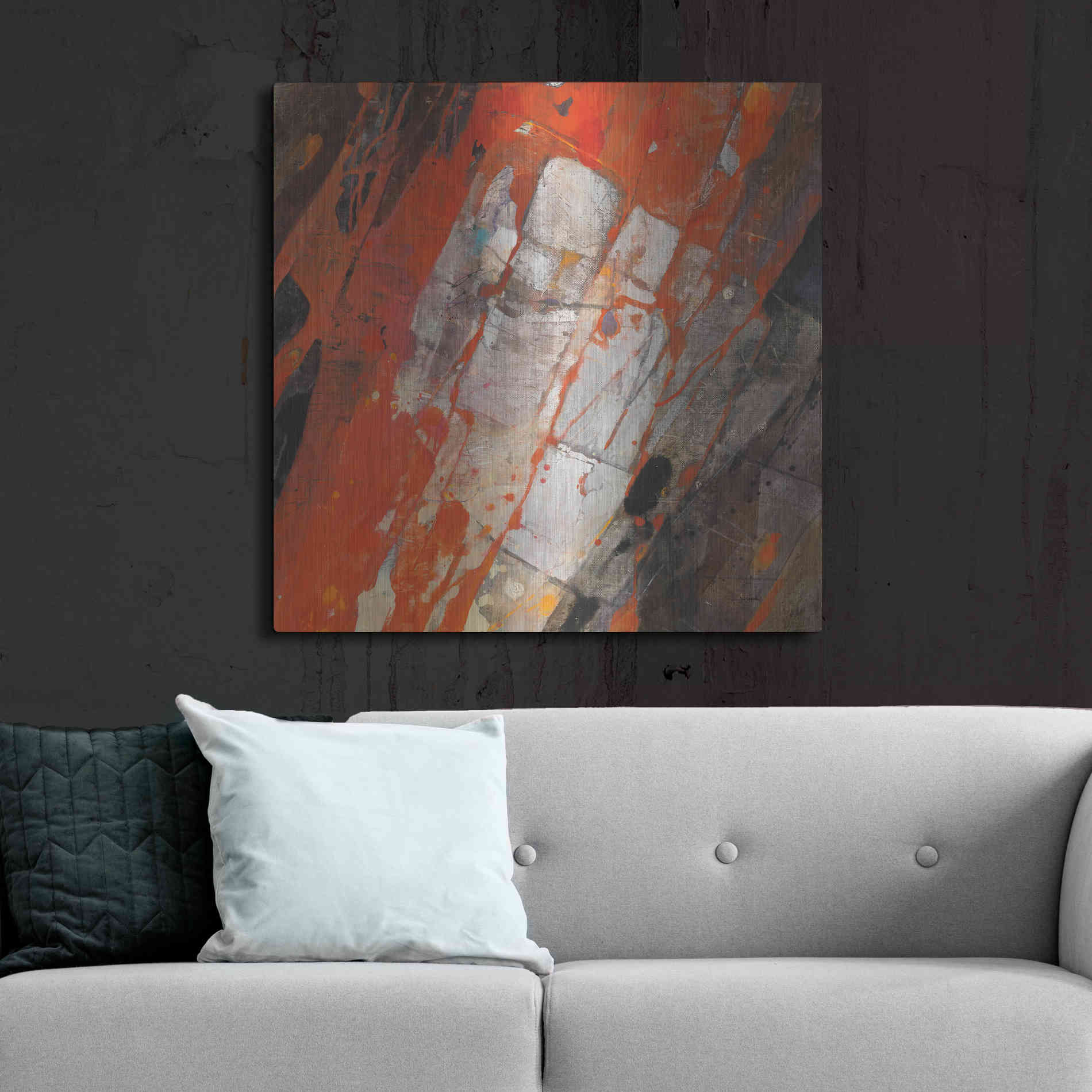 Luxe Metal Art 'Hot Lava' by Albena Hristova, Metal Wall Art,36x36
