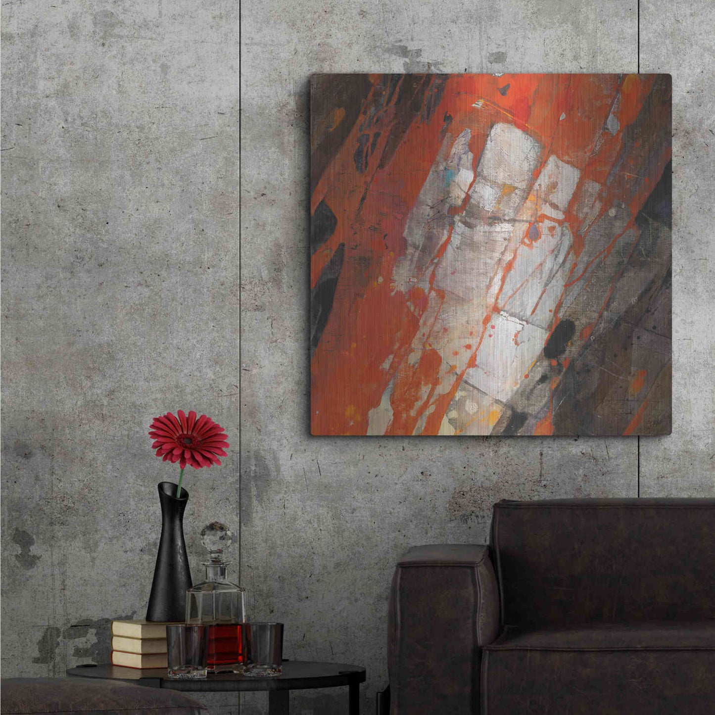 Luxe Metal Art 'Hot Lava' by Albena Hristova, Metal Wall Art,36x36