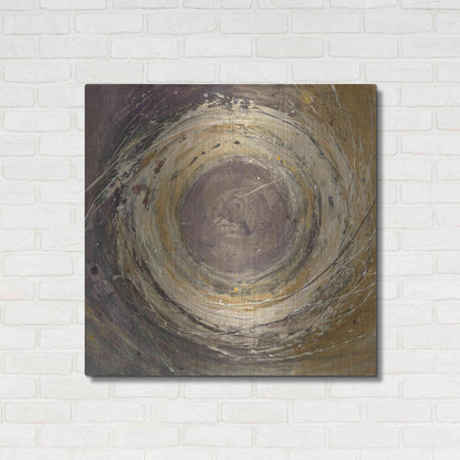 Luxe Metal Art 'Wooden Rings' by Albena Hristova, Metal Wall Art,36x36