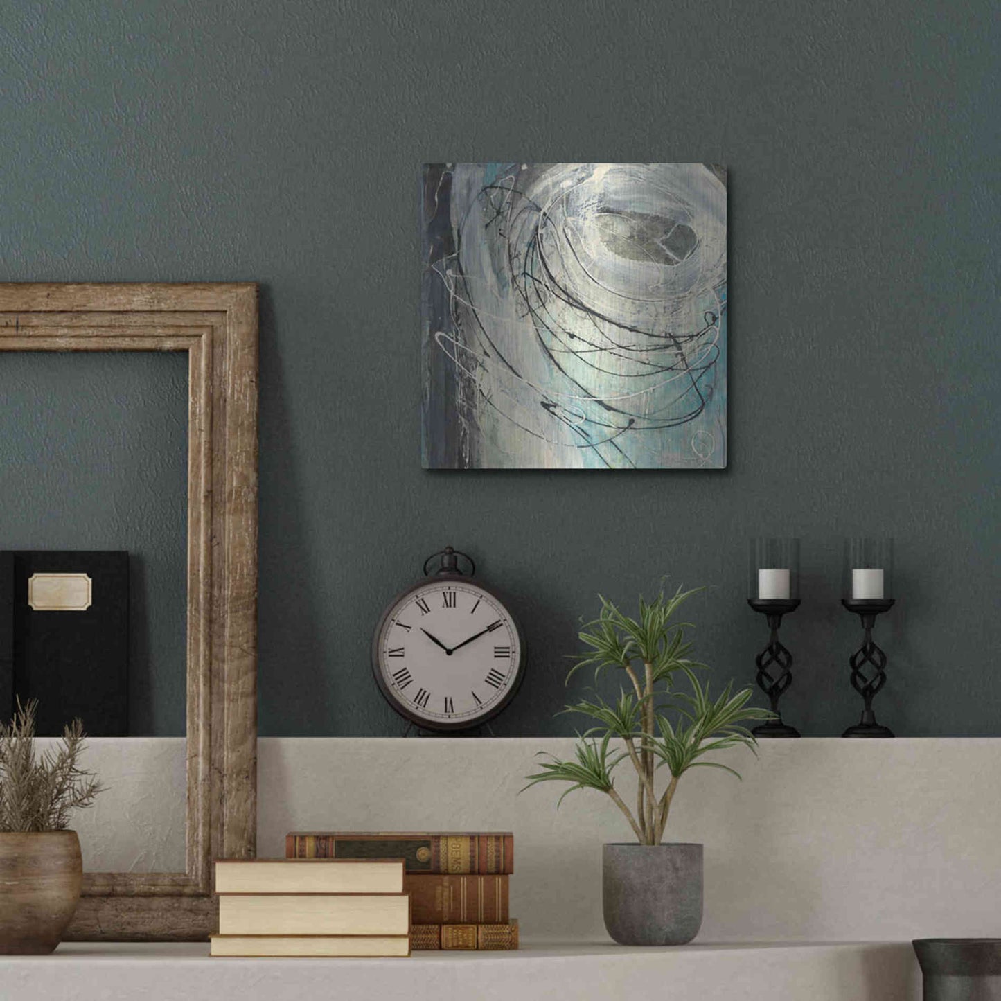 Luxe Metal Art 'Twister' by Albena Hristova, Metal Wall Art,12x12